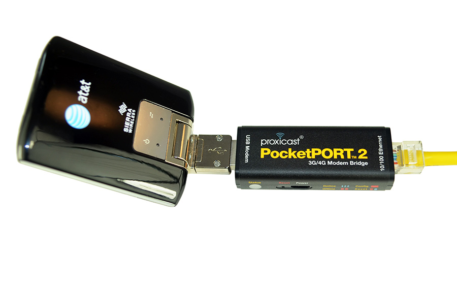 Proxicast - PocketPORT 2 3G / 4G LTE HSPA+ Cellular Modem Bridge (Smallest Based Router) 4G Modem, 3G Modem, LTE Modem, 4G Router