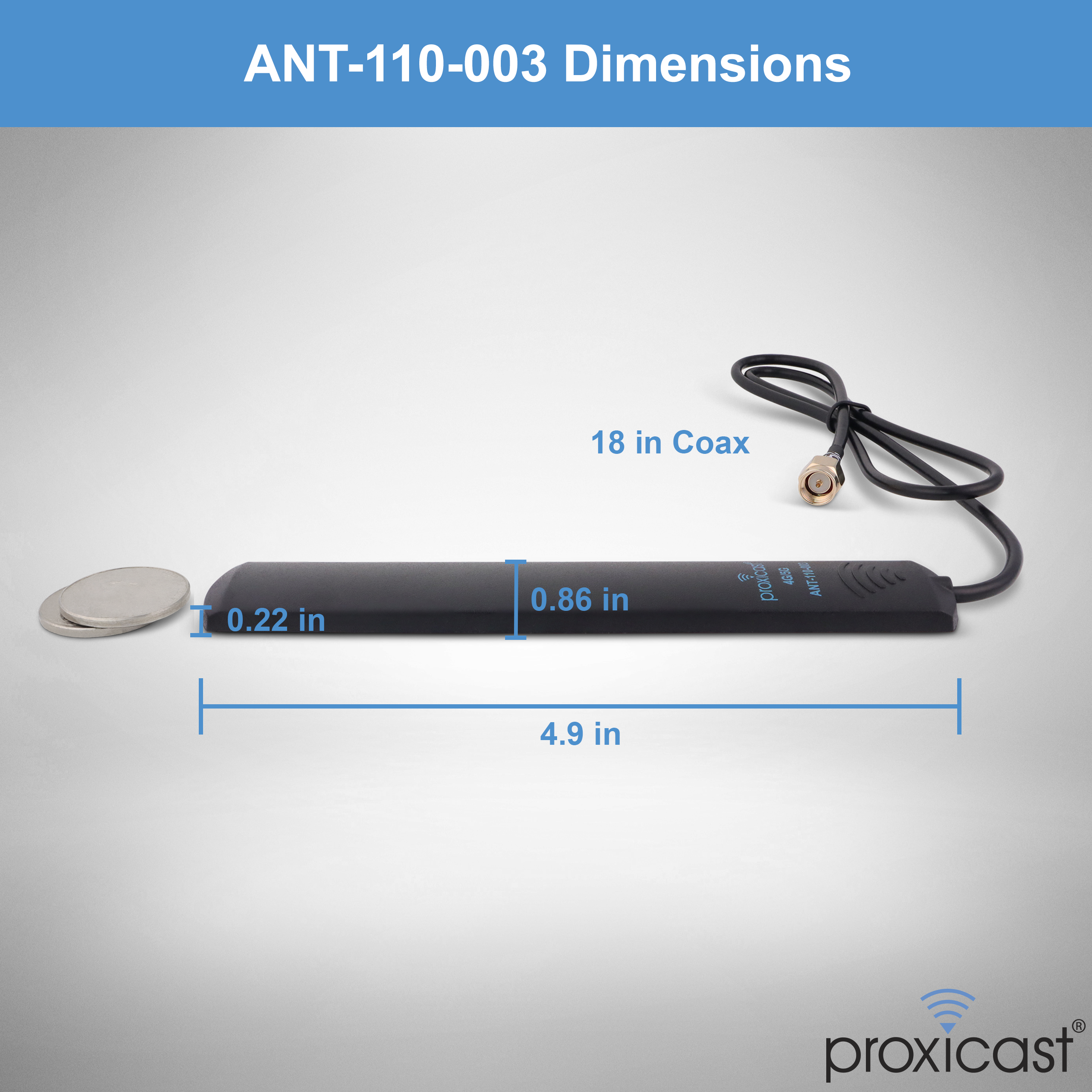 Proxicast - 4G / 5G / 3.5 dBi Omni-Directional Adhesive Mount