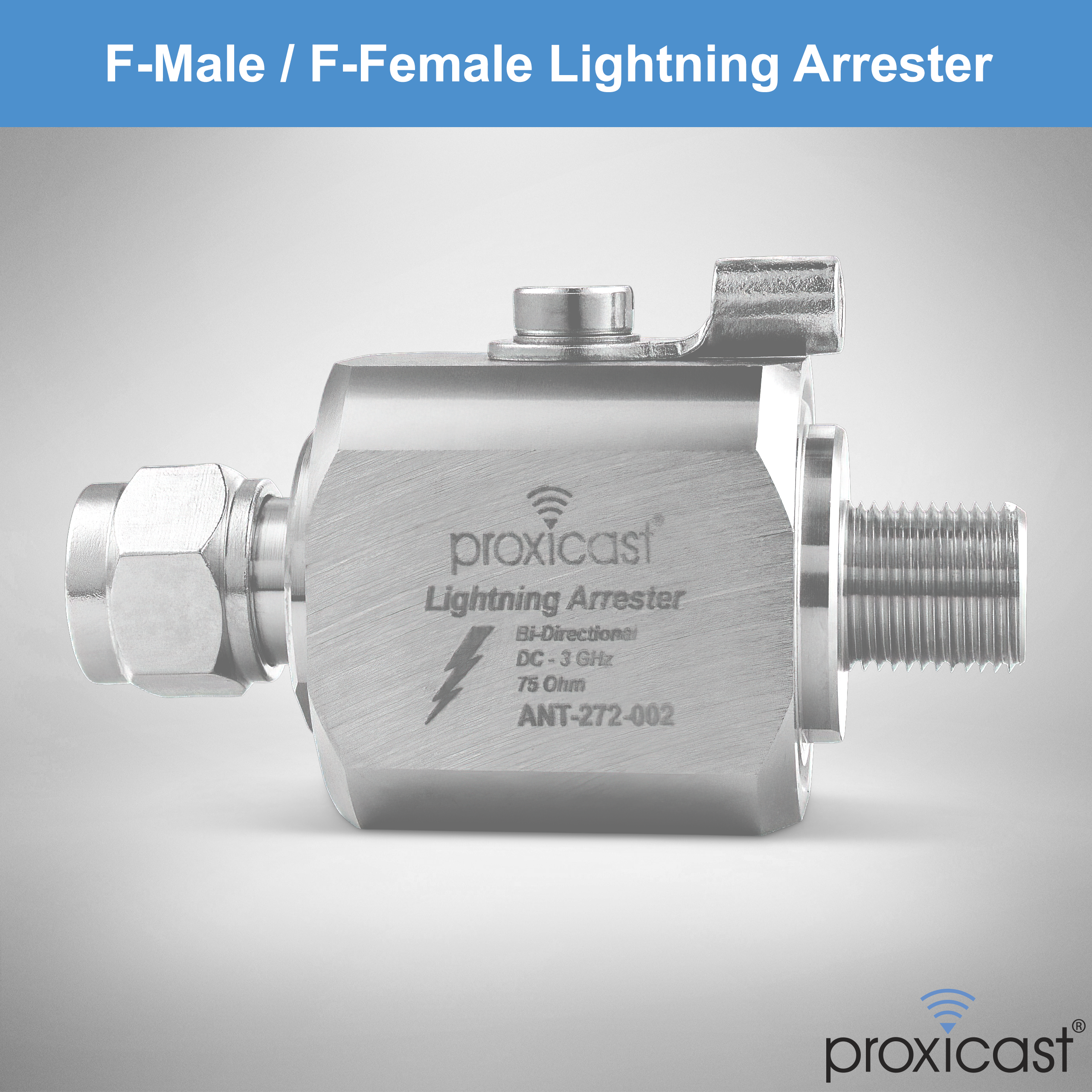 Proxicast - 75 Ohm Lightning Arrester (F Male / F Female)