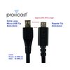 Proxicast Premium 8mm Extra Long Tip USB 2.0 Micro-USB Male - to - USB A Male Cable - 6 ft Length - Heavy 22 AWG Gauge - Fast Charge + Data for Thick Cases & Deep Connectors