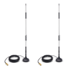 Proxicast 4G/5G External Magnetic Antenna - 7 dBi Loaded Coil with SMA & TS9 Connectors Compatible with AT&T Nighthawk, Verizon Jetpack, Cradlepoint, Pepwave, MoFi, Digi, Sierra and others - 2 Pack