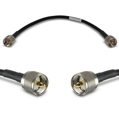 Proxicast Ultra Flexible PL259 Male - PL259 Male Low Loss 50 Ohm Coax Cable Jumper Assembly for CB/UHF/VHF/Shortwave/HAM/Amateur Radio Equipment and Antennas, Cable Length: 1 ft