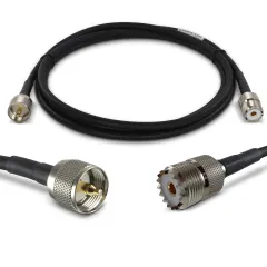 Proxicast Ultra Flexible PL259 Male - SO239 Female Low Loss Coax Extension Cable for CB / UHF / VHF / Shortwave / HAM / Amateur Radio Equipment and Antennas - 50 Ohm, Length: 6 ft