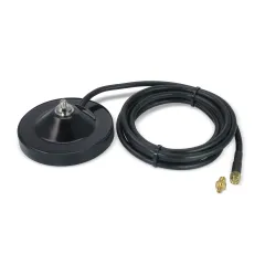 Proxicast heavy-duty 3.5-inch magnetic antenna base with 6.5 ft low-loss coax for SMA and TS9 cellular and GPS antennas.