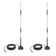 Proxicast 4G/5G External Magnetic Antenna - 7 dBi Loaded Coil with SMA & TS9 Connectors Compatible with AT&T Nighthawk, Verizon Jetpack, Cradlepoint, Pepwave, MoFi, Digi, Sierra and others - 2 Pack