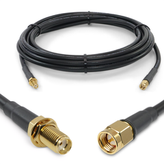 Proxicast Low-Loss Coax Extension Cable (50 Ohm) - SMA Male to SMA Female - Antenna Lead Extender for 5G/4G/LTE/Ham/ADS-B/GPS/RF Radio Use (Not for TV or WiFi), Length: 15 ft (CFD 240)