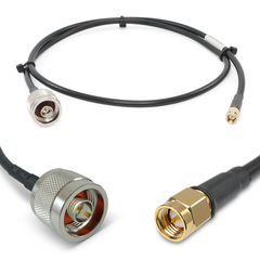 Proxicast Low-Loss Coax Extension Cable (50 Ohm) - SMA Male to N Male - for 4G/LTE/5G/Ham/ADS-B/GPS/RF Radio to Antenna or Surge Arrester Use (Not for TV or WiFi), Length: 3 ft (CFD 195)