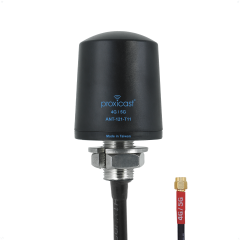 Proxicast Pro-Grade SISO 4G/5G Vandal Resistant Low-Profile Through-Hole Mount Omni-Directional Antenna, Color: Black, Cable Length: 2 ft