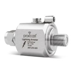 Coaxial Lightning Arrester/Suppressor with Male/Female 75 Ohm F Connectors - Pro-Grade Coax Cable Surge Protector for Television (TV) / Satellite Dish Antennas & Cable, Gender: F Male / F Female - V3