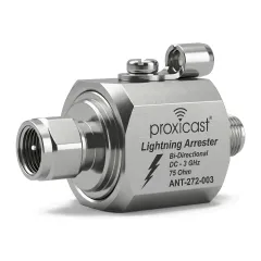 Coaxial Lightning Arrester/Suppressor with Male/Female 75 Ohm F Connectors - Pro-Grade Coax Cable Surge Protector for Television (TV) / Satellite Dish Antennas & Cable, Gender: F Male / F Female - V3