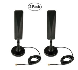 Proxicast 3G/4G/LTE Universal Wide Band 5 dBi Omni-Directional Paddle Antenna + SMA Magnetic Base for Cisco, Cradlepoint, Digi, Pepwave, Sierra Wireless and Many Others (Antenna + Base), Quantity: 2 Pack