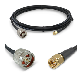 Proxicast Low-Loss Coax Extension Cable (50 Ohm) - SMA Male to N Male - for 3G/4G/LTE/Ham/ADS-B/GPS/RF Radio to Antenna or Surge Arrester Use (Not for TV or WiFi), Length: 10 ft (CFD 195)