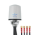 Proxicast Pro-Grade 4x4 MIMO 4G/5G Vandal Resistant Low-Profile Through-Hole Mount Omni-Directional Antenna, Color: White, Cable Length: 6 ft