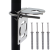 Stainless Steel L-Bracket, U-Bolt, Clamp & Fasteners for Wall or Pole Mounting for Through-Hole Antenna Posts up to 20 mm (7/8")