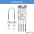 Stainless Steel L-Bracket, U-Bolt, Clamp & Fasteners for Wall or Pole Mounting for Through-Hole Antenna Posts up to 20 mm (7/8"), 2 image