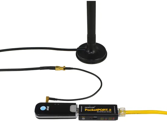 PocketPORT 2 With Modem, Pigtail & External 3G/4G Cellular Antenna (modem not included)