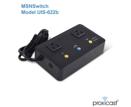 MSNSwitch Internet Enabled IP Remote Power Switch with Reboot - Control via Smartphone App, Cloud Service, Web Browser, Skype or Hangouts - 2 Independent AC Power Outlets (Model UIS-622b), 3 image