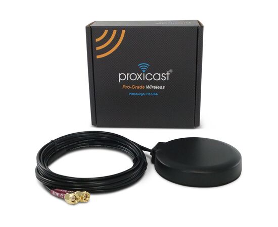 Proxicast Ultra Low Profile MIMO 3G / 4G / LTE Omni-Directional 2.5 dBi Puck Magnetic / Adhesive Mount Antenna (SMA) for Verizon, AT&T, Sprint and others, Mounting Style: Surface Mount - SMA Connectors