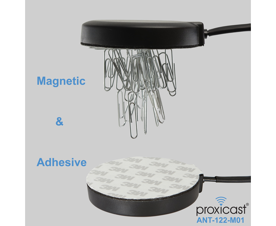 Proxicast Ultra Low Profile MIMO 3G / 4G / LTE Omni-Directional 2.5 dBi Puck Magnetic / Adhesive Mount Antenna (SMA) for Verizon, AT&T, Sprint and others, Mounting Style: Surface Mount - SMA Connectors, 2 image