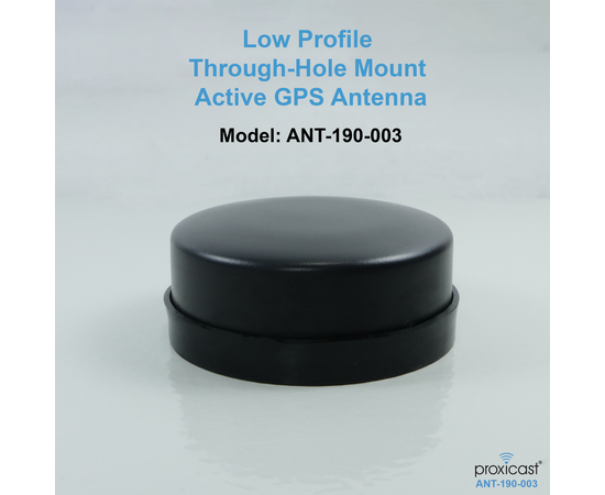 Proxicast Active/Passive GPS Antenna - Through Hole Screw Mount Puck Style with Right Angle SMA Connector on 20 inch Coax Lead - 28 dB LNA, 3 image