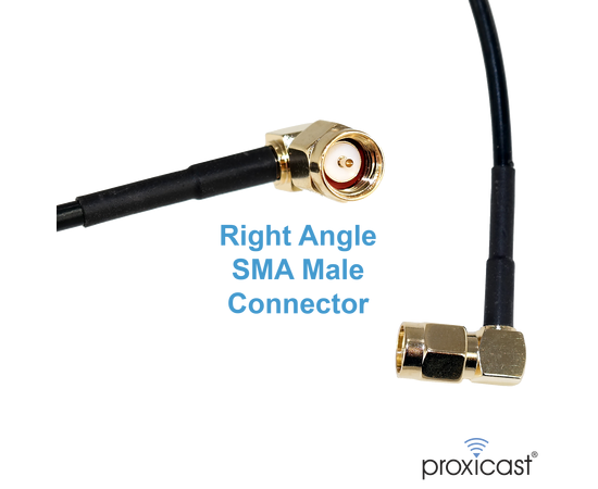 Proxicast Ultra Low-Profile 4G/LTE & 5G Omni-Directional 2 dBi Screw-Mount Antenna for Verizon, AT&T, T-Mobile - 18 in Cable, Cable Style: 18 in Right Angle SMA, 5 image