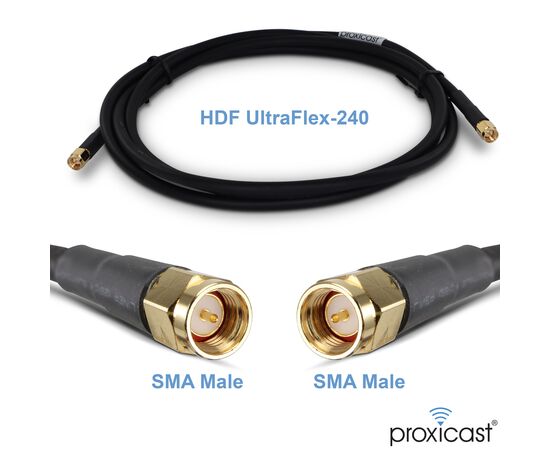 Proxicast Ultra Flexible SMA Male - SMA Male Low Loss Coax Jumper Cable for 4G/LTE/5G/Ham/ADS-B/GPS/RF Radios & Antennas (Not for TV or WiFi) - 50 Ohm, Length: 6 ft, 2 image