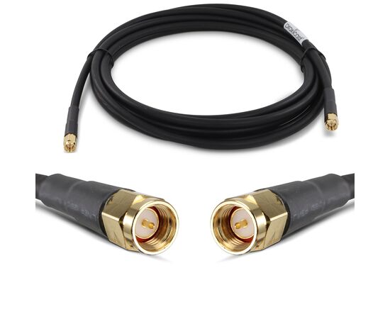 Proxicast Ultra Flexible SMA Male - SMA Male Low Loss Coax Jumper Cable for 3G/4G/LTE/Ham/ADS-B/GPS/RF Radios & Antennas (Not for TV or WiFi) - 50 Ohm, Length: 12 ft