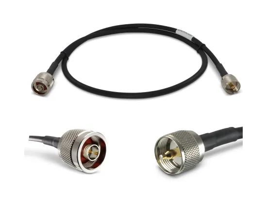Proxicast 3 ft Ultra Flexible PL259 Male - N Male Low Loss Coax Cable Jumper Assembly for CB / UHF / VHF / Shortwave / HAM / Amateur Radio Equipment and Antennas - 50 Ohm