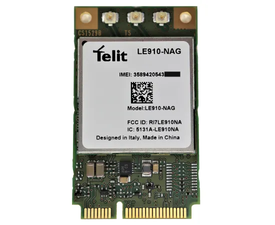 Telit LE910-NAG MiniPCIe Modem Module - 4G/LTE + GPS - 100 x 50 Mbps CAT3 MIMO