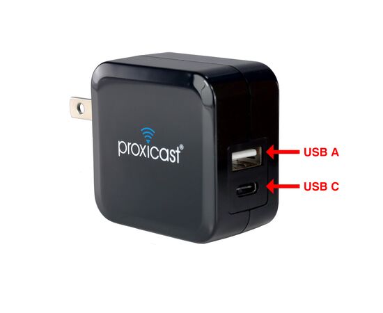 Proxicast Ultra Portable iSmart Fast USB Wall Charger/Travel Adapter with Folding Plugs - USB-A + USB-C - 3.4A (17W) of Charging Power for Smartphones & Tablets (iPhone, Samsung, Nexus, etc), 2 image