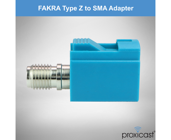 Proxicast FAKRA Z to SMA Female Interseries Adapter - Waterblue Universal Compatibility for AM/FM, Satellite Radio, GPS, 4G/5G Cellular, Bluetooth and Other SMA Coax Cables, 2 image