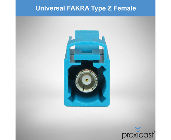 Proxicast FAKRA Z to SMA Female Interseries Adapter - Waterblue Universal Compatibility for AM/FM, Satellite Radio, GPS, 4G/5G Cellular, Bluetooth and Other SMA Coax Cables, 4 image