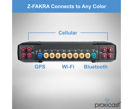 Proxicast FAKRA Z to SMA Female Interseries Adapter - Waterblue Universal Compatibility for AM/FM, Satellite Radio, GPS, 4G/5G Cellular, Bluetooth and Other SMA Coax Cables, 6 image