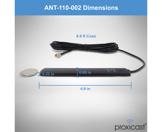 Proxicast 4G / 5G 3.5 dBi Omni-Directional Adhesive Mount Low Profile Flat Antenna - 6.6 ft Lead - Compatible with Cisco, Cradlepoint, Digi, MoFi, Pepwave, Sierra Wireless and Many Others (2-Pack for MIMO), Mounting Style: Adhesive Mount - SMA Connectors, Cable Length: 6.6 feet, 5 image