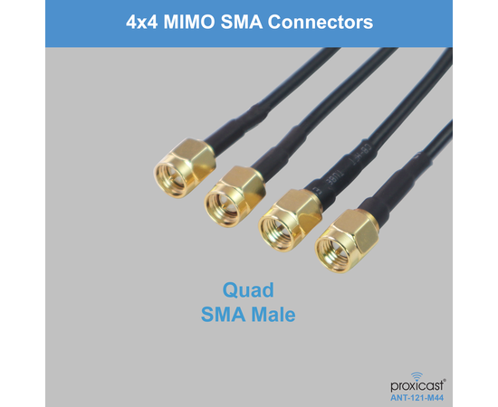 Proxicast Vandal Resistant 4x4 MIMO Low Profile 4G/5G Omni-Directional Screw Mount Antenna - 10 ft Coax Leads - for Cisco, Cradlepoint, Digi, Pepwave, Sierra Wireless and Others, # Elements: 4x4 MIMO, 3 image