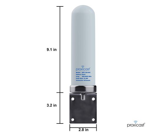 Proxicast High Gain 10 dBi Universal Wide-Band 4G/LTE, 5G & WiFi Omni-Directional Outdoor Pole/Wall Mount Antenna for Verizon, AT&T, T-Mobile . . ., 2 image