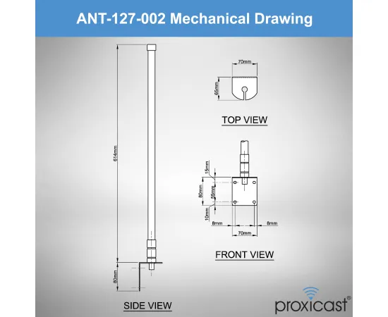 Proxicast 10 dBi High Gain 4G / LTE, 5G Omni-Directional Pole/Wall Fixed Mount Fiberglass Outdoor Antenna for Verizon, AT&T, T-Mobile & Other Cellular Networks, 7 image