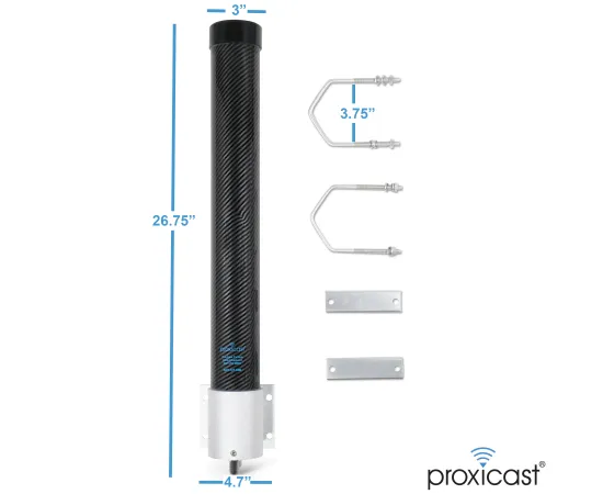 Proxicast Pro-Gain 4G / 5G MIMO Antenna - Wide-Band Omni-Directional for Cellular Modems & Routers on Verizon, AT&T, T-Mobile, Telus, Bell Canada, Rogers, Movistar, Telcel, Claro and Others, Color: Pearl, 2 image