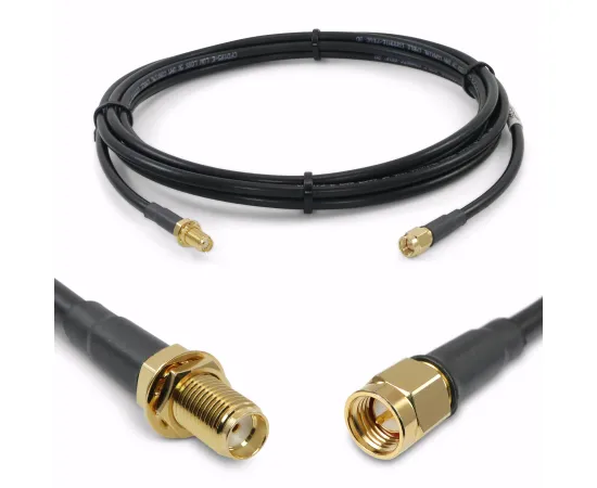 Proxicast Low-Loss Coax Extension Cable (50 Ohm) - SMA Male to SMA Female - Antenna Lead Extender for 5G/4G/LTE/Ham/ADS-B/GPS/RF Radio Use (Not for TV or WiFi), Length: 10 ft (CFD 195)