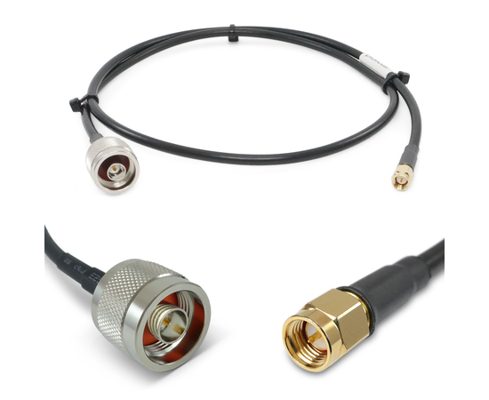 Proxicast Low-Loss Coax Extension Cable (50 Ohm) - SMA Male to N Male - for 4G/LTE/5G/Ham/ADS-B/GPS/RF Radio to Antenna or Surge Arrester Use (Not for TV or WiFi), Length: 3 ft (CFD 195)