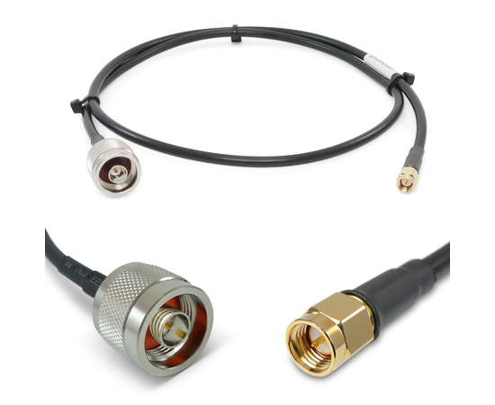 Proxicast Low-Loss Coax Extension Cable (50 Ohm) - SMA Male to N Male - for 4G/LTE/5G/Ham/ADS-B/GPS/RF Radio to Antenna or Surge Arrester Use (Not for TV or WiFi), Length: 3 ft (CFD 240)