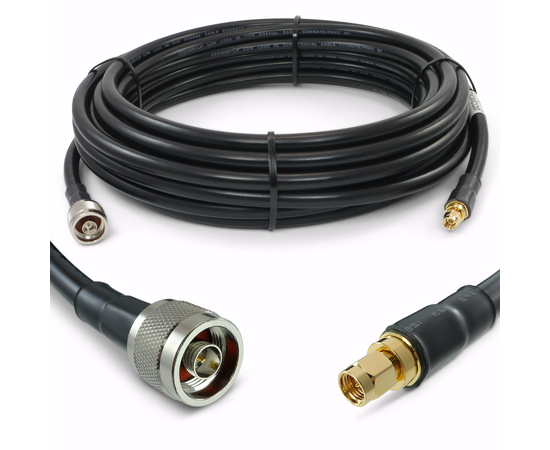 Proxicast Low-Loss Coax Extension Cable (50 Ohm) - SMA Male to N Male - for 4G/LTE/5G/Ham/ADS-B/GPS/RF Radio to Antenna or Surge Arrester Use (Not for TV or WiFi), Length: 36 ft (CFD 400) Proxicast Low-Loss Coax Extension Cable (50 Ohm) - SMA Male to N Male - for 4G/LTE/5G/Ham/ADS-B/GPS/RF Radio to Antenna or Surge Arrester Use (Not for TV or WiFi), Length: 36 ft (CFD 400)