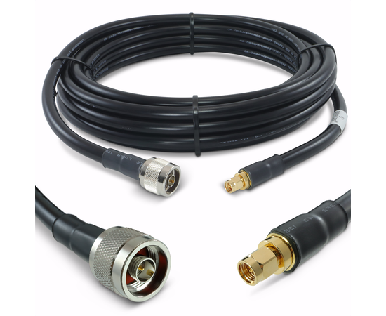 Proxicast Low-Loss Coax Extension Cable (50 Ohm) - SMA Male to N Male - for 4G/LTE/5G/Ham/ADS-B/GPS/RF Radio to Antenna or Surge Arrester Use (Not for TV or WiFi), Length: 25 ft (CFD 400)