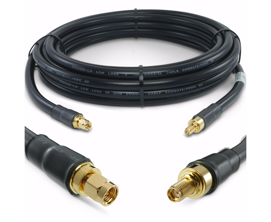 Proxicast Low-Loss Coax Extension Cable (50 Ohm) - SMA Male to SMA Female - Antenna Lead Extender for 5G/4G/LTE/Ham/ADS-B/GPS/RF Radio Use (Not for TV or WiFi), Length: 25 ft (CFD400)