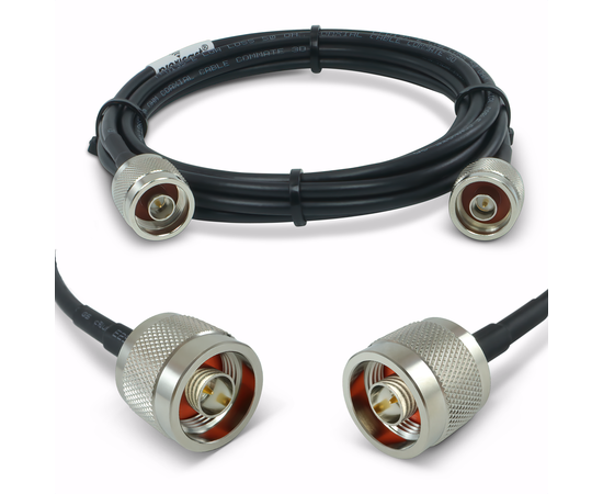 Proxicast Low-Loss Coax Jumper Cable (50 Ohm) - N-Male to N-Male - Radio to Surge Arrestor or Antenna, Cable Length: 10 ft (CFD 195) Proxicast Low-Loss Coax Jumper Cable (50 Ohm) - N-Male to N-Male - Radio to Surge Arrestor or Antenna, Cable Length: 10 ft (CFD 195)