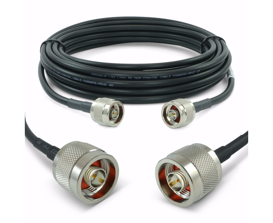 Proxicast Low-Loss Coax Jumper Cable (50 Ohm) - N-Male to N-Male - Radio to Surge Arrestor or Antenna, Cable Length: 25 ft (CFD 240) Proxicast Low-Loss Coax Jumper Cable (50 Ohm) - N-Male to N-Male - Radio to Surge Arrestor or Antenna, Cable Length: 25 ft (CFD 240)
