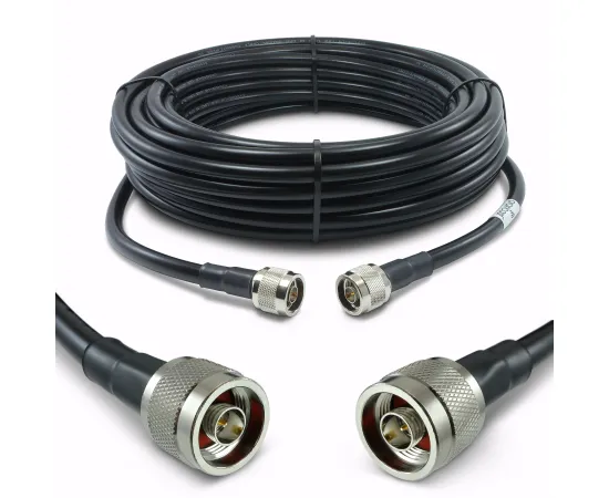 Proxicast Low-Loss Coax Jumper Cable (50 Ohm) - N-Male to N-Male - Radio to Surge Arrestor or Antenna, Cable Length: 50 ft (CFD 400)
