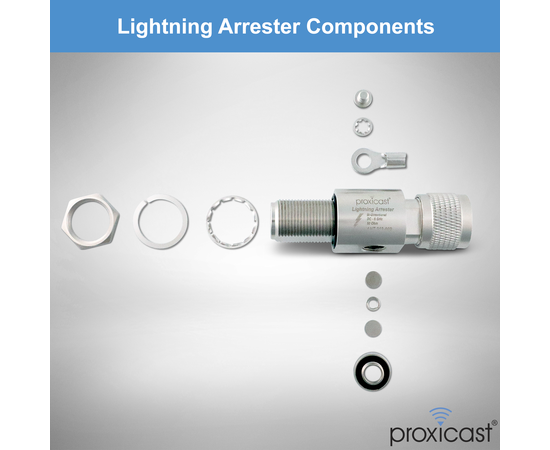Coaxial Lightning Arrester for 0 to 6 GHz (N-Male/N-Female) - Pro-Grade Antenna Lightning Protector for 4G, LTE, 5G, Wi-Fi, 900MHz, Helium, LoRa, Ham and Other Outside Antennas, Gender: N Male / N Female, 6 image