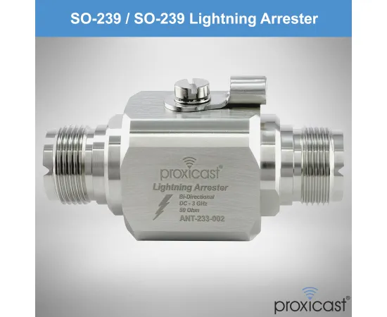 Coaxial Lightning Arrester/Suppressor with UHF SO-239 Female Connectors - Pro-Grade Coax Cable Surge Protector for RF, HF, VHF, UHF, CB, Ham, Two-Way Radio and Other Antennas, Gender: UHF Female / UHF Female, 2 image