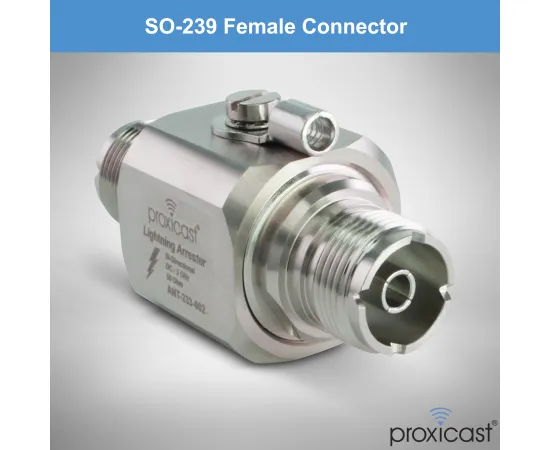 Coaxial Lightning Arrester/Suppressor with UHF SO-239 Female Connectors - Pro-Grade Coax Cable Surge Protector for RF, HF, VHF, UHF, CB, Ham, Two-Way Radio and Other Antennas, Gender: UHF Female / UHF Female, 3 image